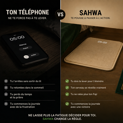 Sahwa — Le réveil que tu ne peux pas éteindre depuis ton lit
